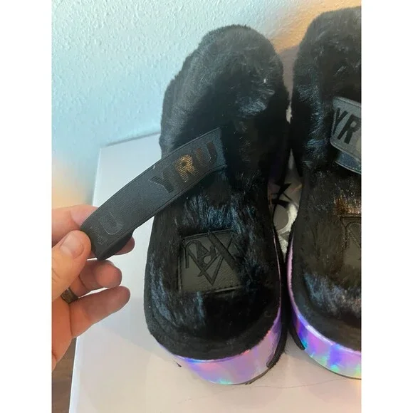 Stylish Black and Iridescent Women's Platform Shoes - Picture 8 of 13